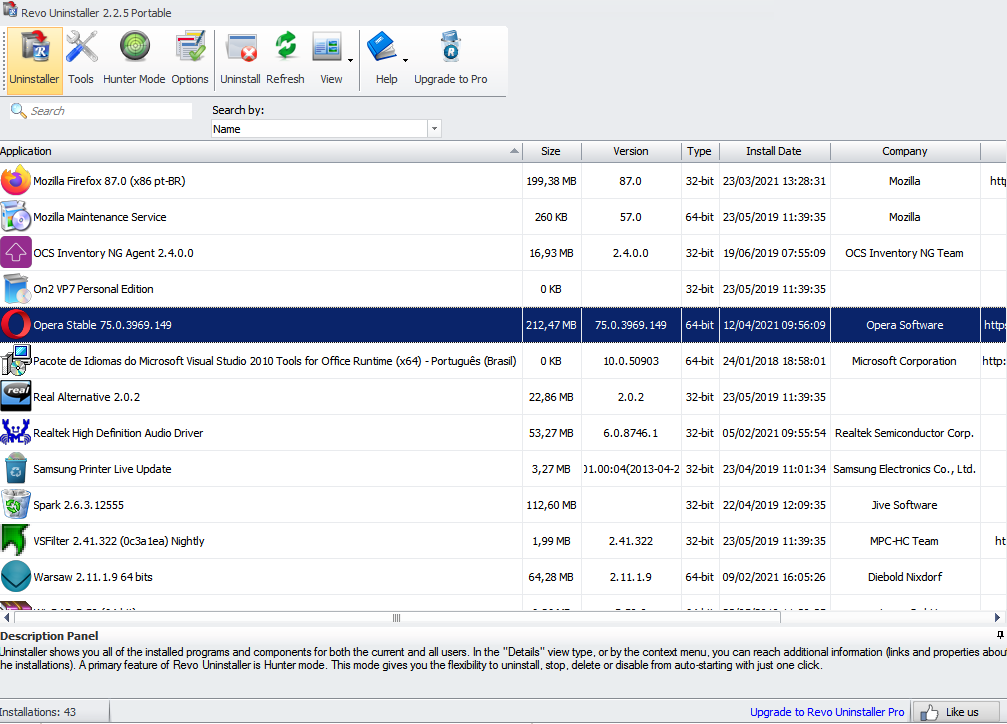 Revo Uninstaller passo um