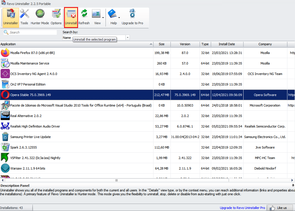 Imagem Revo Uninstaller