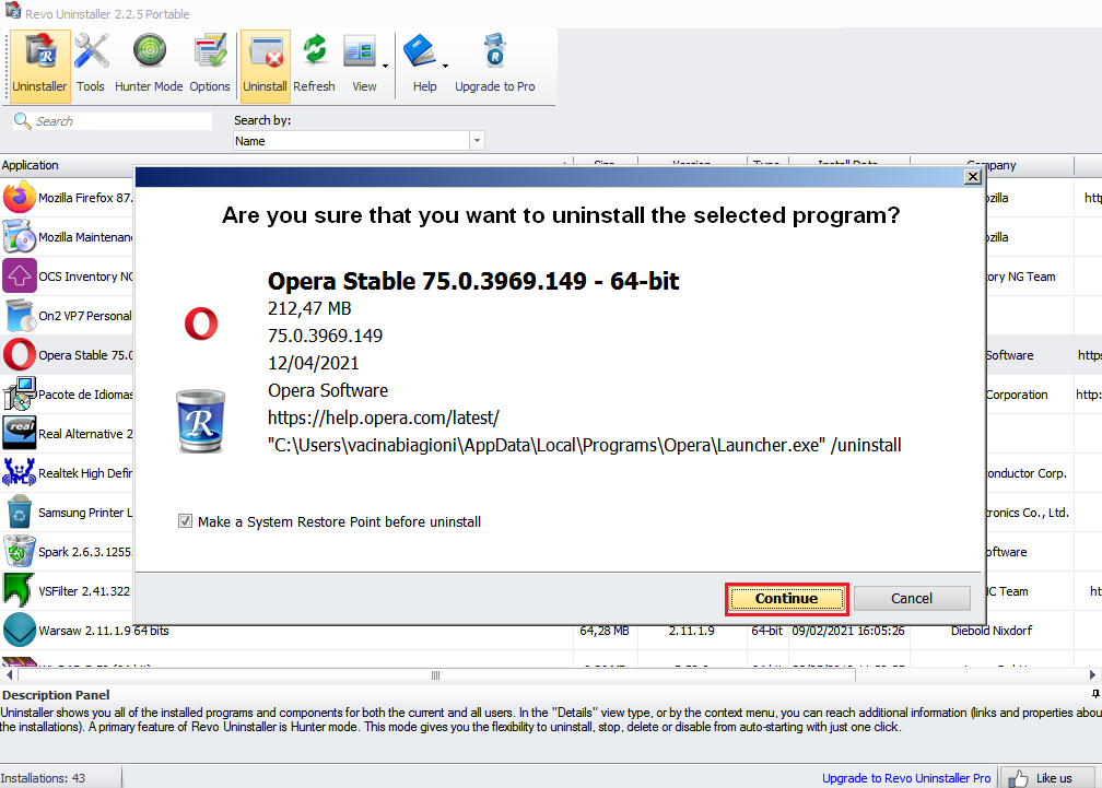 Imagem Revo Uninstaller